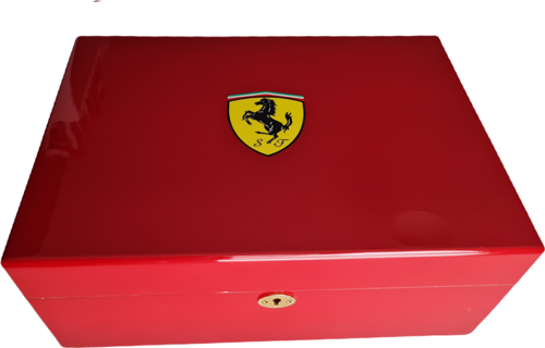 Ferrari Humidor Puro Kutusu Kilitli Kırmızı 30's