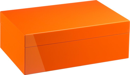 Italy Handmade Humidor Puro Kutusu - Roma Collection- Orange- 50's