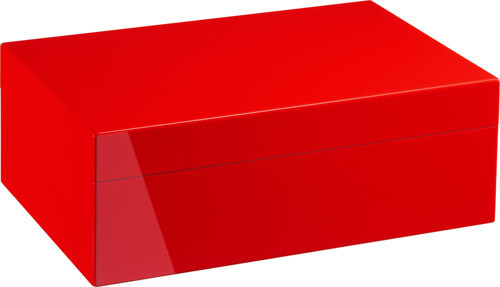 Italy Handmade Humidor Puro Kutusu - Roma Collection- Red- 50's