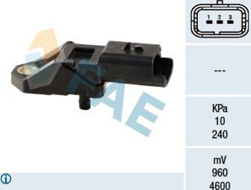 Emme Manifold Basınç Map Sensörü Peugeot P107-P206-P207-P307-P406-P607-P807-P2008-P3008-Partner-Ex P