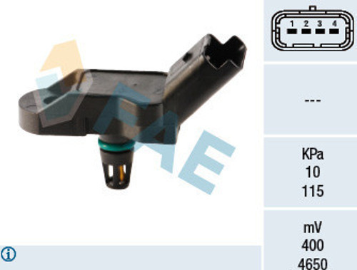 Emme Manıfold Basınç Map Sensörü P106-P206-P207-P301-P306-P307-P308-P407-P1007-Partner-Berlıngo- C 2