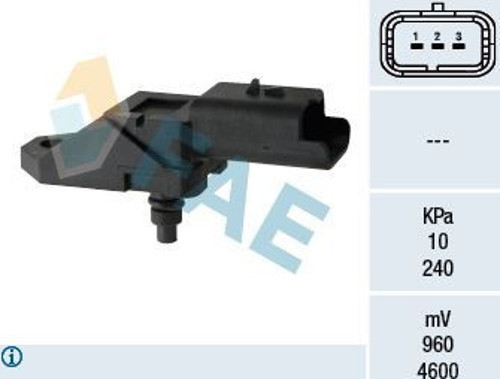 Emme Borusu Basınç Map Sensörü P206-P207-P307-P308-P407-P508-Partner-Berlıngo-C2-C3-C4-C5-Jumpy- Exp