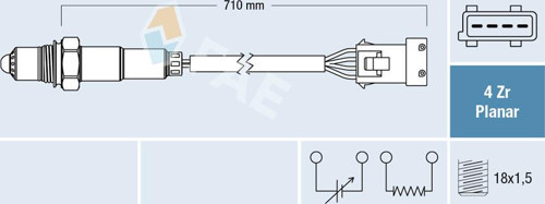 Oksijen Sensörü Arka Volvo C70 98-05 C70 Coupe 97-02 S70 97-00 97-02 Xc70 2.4T 97-02 9497345-3063701