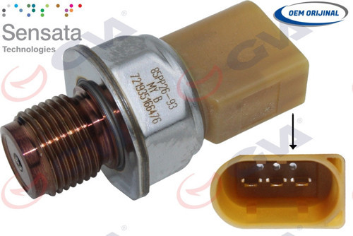 Yakıt Basınç Sensörü 3 Fiş Polo-Passat-Golf6-Caddy-A3 Cay-Bkp-Bkd 1.6/2.0Tdı 03L906054A-03L906051-03