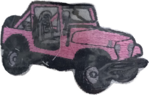 Aplike Ütü İle Yapışan Jeep Pembe Arma 2,5X3 Cm