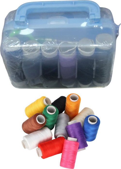 İplik Set Kare Plastik Dikiş Seti (Renk Stok Durumuna Göre)