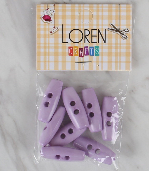 Loren Crafts Lila 8 Li Çoban Düğmesi - 60
