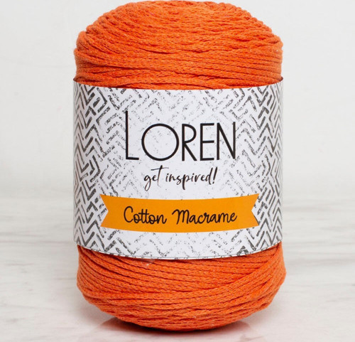 Loren Cotton Macrame Turuncu - R096 - 34370