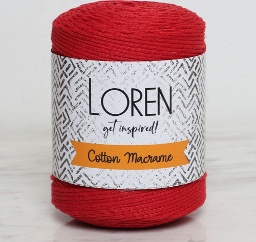 Loren Cotton Macrame Kırmızı - R095 - 34374
