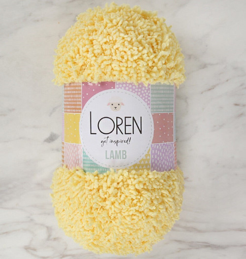 Loren Lamb Sarı El Örgü İpi - R031