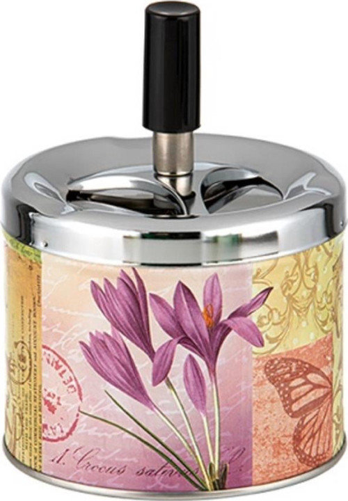 Bas-Çevir Metal Hazneli Küllük Çiçekler2 9 cm