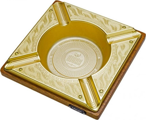 Metal Ahşap Puro Küllüğü Gold 4lü