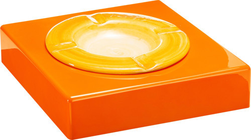 Italy Handmade Puro Küllük - Roma Collection- Orange Veined