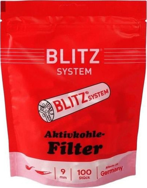 Blitz Germany 80140 Kömürlü Pipo Filtresi 9mm 100 Adet