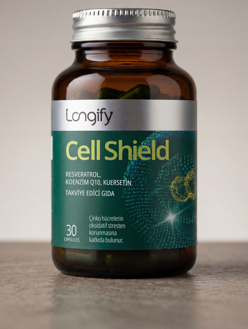 Cell Shield Trans Resveratrol, Koenzim Q10, Kuersetin, Piperin, Çinko Takviye Edici Gıda 30 Kapsül