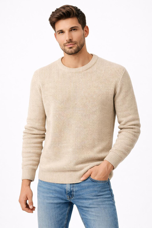 Turbulance Slim Fit Bisiklet Yaka Uzun Kol Erkek Triko - 7529
