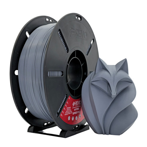 3D Filament Hyper speed PLA, 1.75 mm Çap, 1000 g, Yüksek Hız, TR Menşeli, 3D Yazıcı Filamenti gri