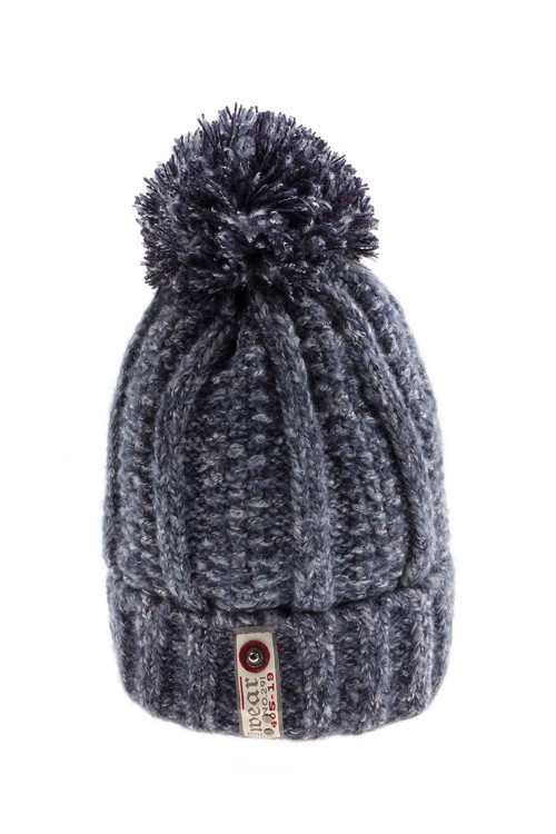 Kadın Zincir Örgülü Bere Lacivert 1170