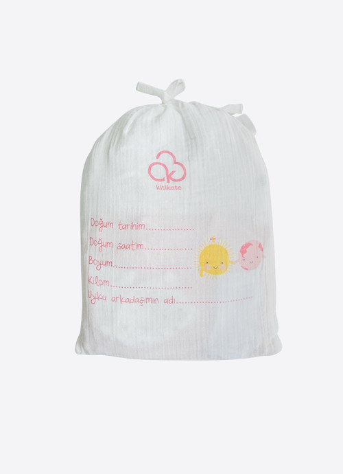 Organik Dreams Müslin Kız 10'lu Hastane Çıkış Seti Pembe