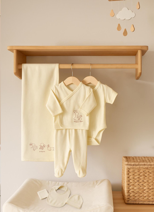 Organik New Basic 10'lu Hastane Çıkış Seti Natural