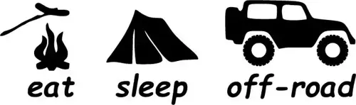 Eat Sleep Off-Road - Araç, Oto, Laptop, Duvar Uyumlu Sticker 40*12 Cm