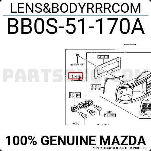 Mazda 323 Arka Stop Sedan Sağ 1992-1994 (Oem No: Bb0S-51-170A)