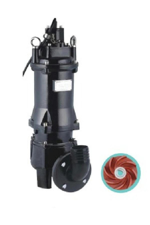 Water Tıkanmayan Dalgıç Pompa 65Wqx 25-10-2,2 4 Hp Pis Atık Su Dalgıç Pompa 380V Çıkış: 2 1/2"