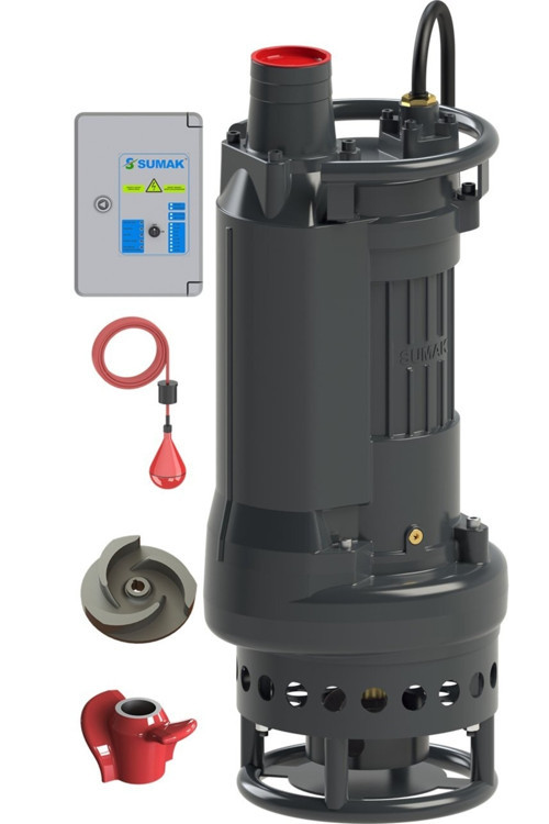 Sumak Sdt50/3 C Karıştırıcılı Çamur Suyu Dalgıç Pompa Trifaze (380V) 5.5Hp
