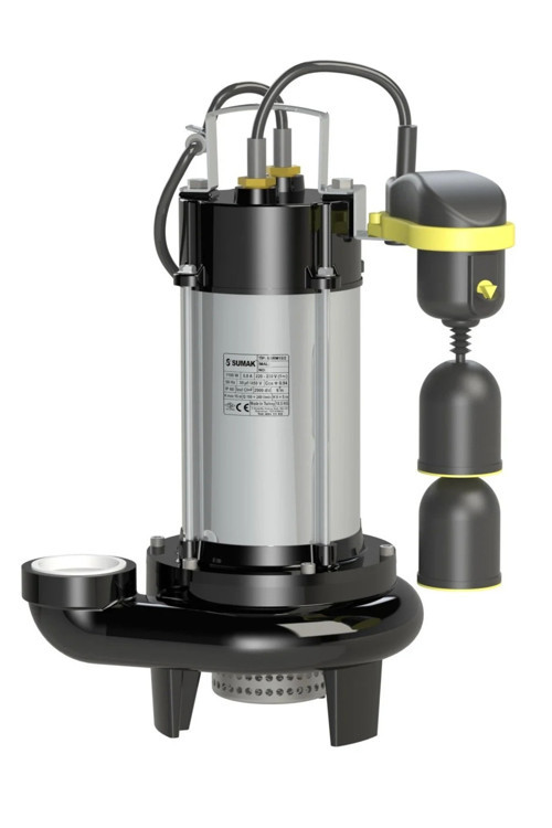 Sdf 14/2-A Asansör Flatörlü Paslanmaz Gövdeli Foseptik Dalgıç Pompa (220 Volt) 1.1 Kw - 1.5 Hp