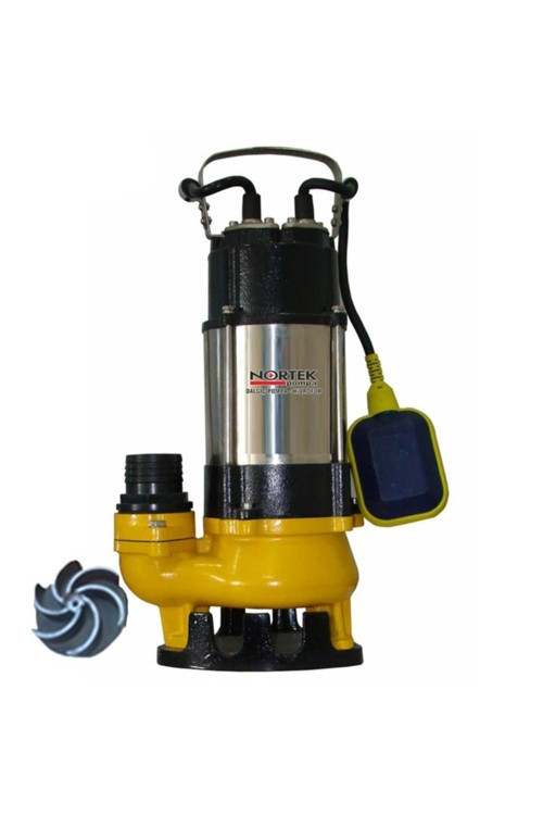 0.8 Hp 220V Parçalayıcılı Kırıcılı Açık Fanlı Foseptik Atık Pis Su Drenaj Dalgıç Pompa 2" Çıkışlı