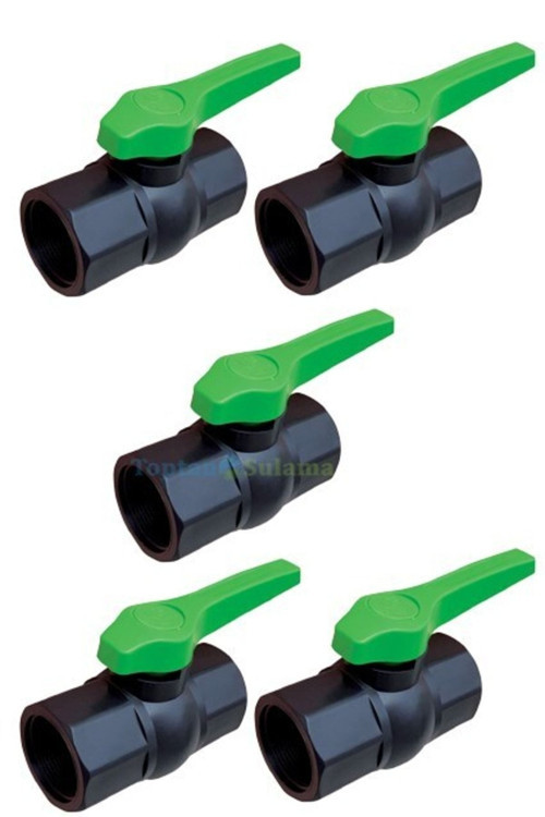 Serdrip Pvc Içten Dişli Dişi Küresel Vana 1 1/2" - 50Mm (5 Adet)