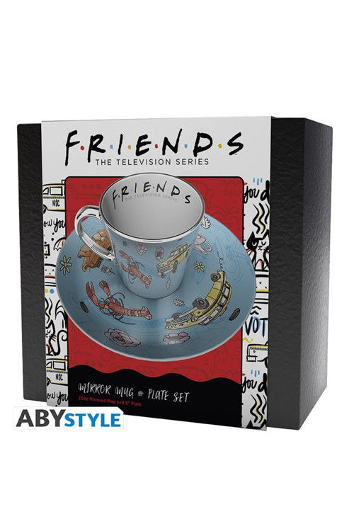 Frıends Mirror Mug & Plate Set Pattern Friends Fincan Seti Mmp001