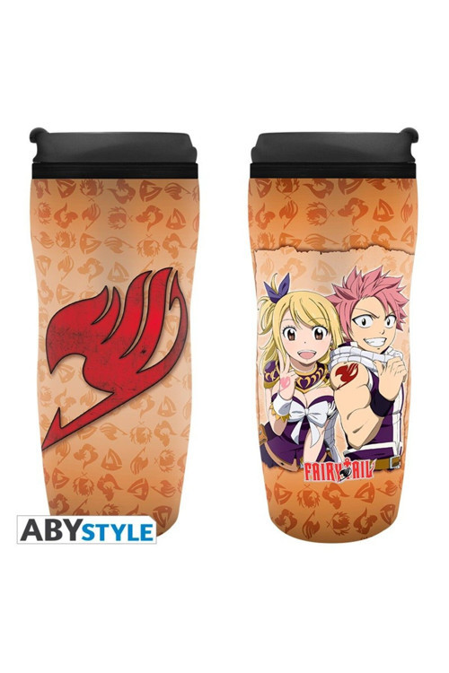 Faıry Taıl Travel Mug Lucy, Natsu & Emblem-Abytum029