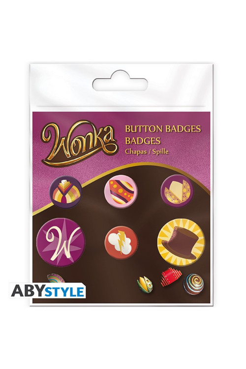 Wonka - Badge Pack - Candies X4 Rozet Seti Abyacc528