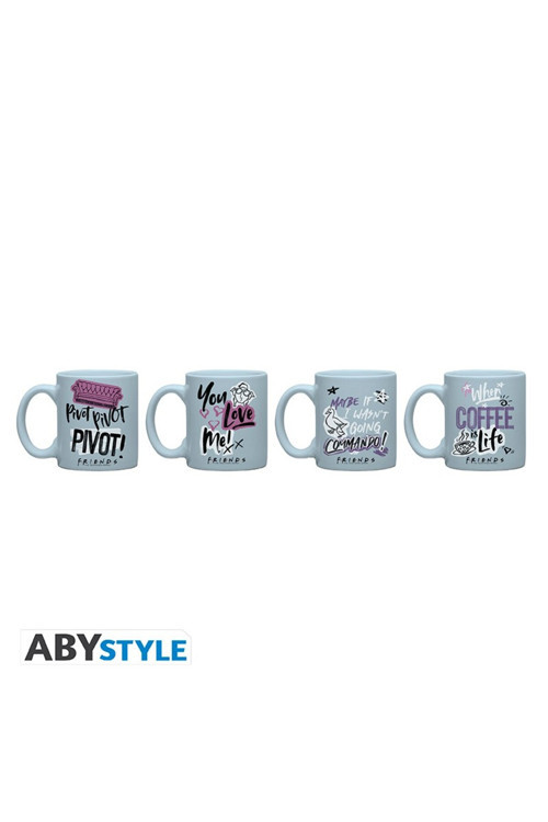 Frıends - Set 4 Espresso Mugs - Doodle - Mgs0024
