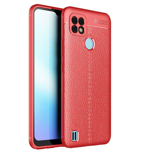 Realme C21 Kılıf Niss Deri Desenli Silikon Kılıf