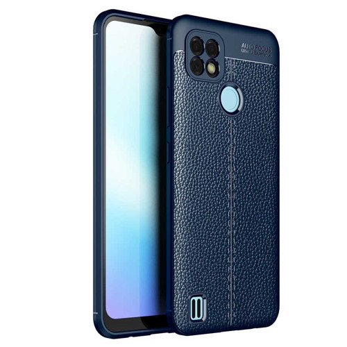 Realme C21 Kılıf Niss Deri Desenli Silikon Kılıf