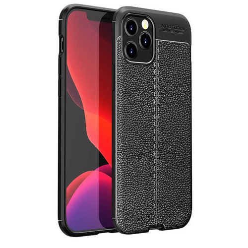 Apple iPhone 12 Pro Max Kılıf Niss Deri Desenli Silikon Kılıf
