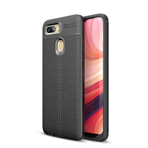 Oppo A7X Kılıf Niss Deri Desenli Silikon Kılıf