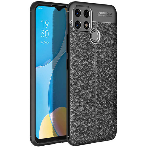Oppo A15S Kılıf Niss Deri Desenli Silikon Kılıf