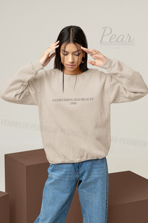 Chicago Baskılı Kadın 3 İplik Şardonlu Oversize Sweatshirt