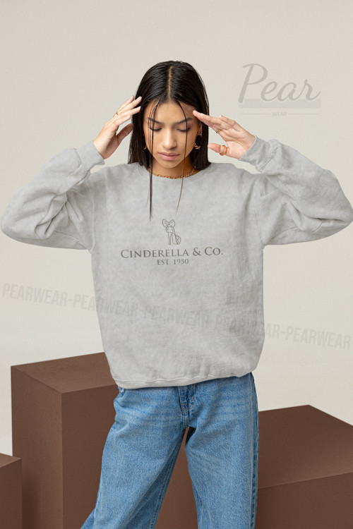 Cinderella Baskılı Kadın 3 İplik Şardonlu Oversize Sweatshirt