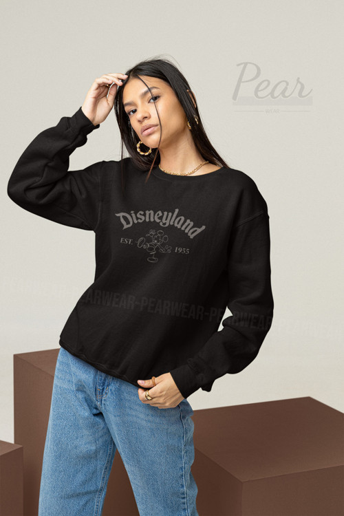 Disneyland Baskılı Kadın 3 İplik Şardonlu Oversize Sweatshirt
