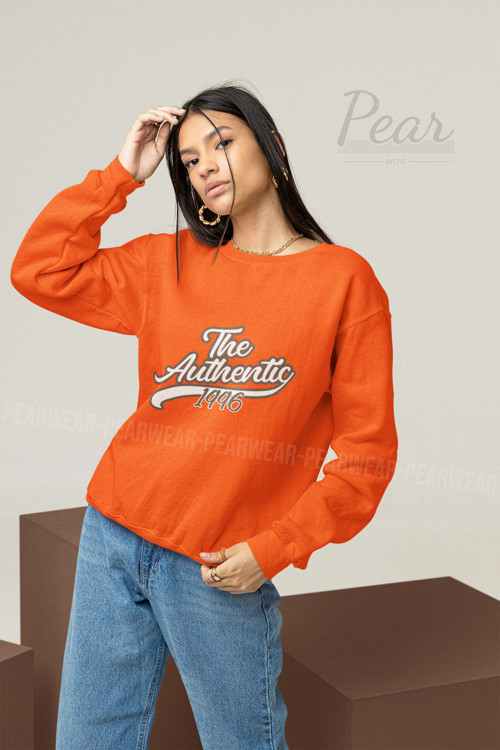 Authentic Baskılı Oversize Kadın Sweatshirt
