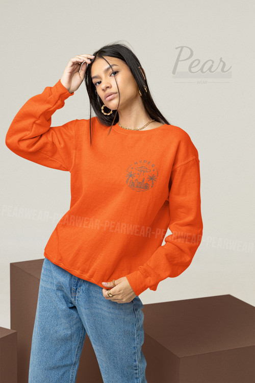 Hyper Baskılı Kadın Oversize Sweatshirt