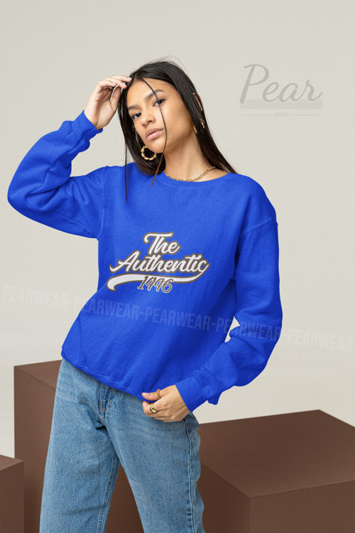Authentic Baskılı Oversize Kadın Sweatshirt