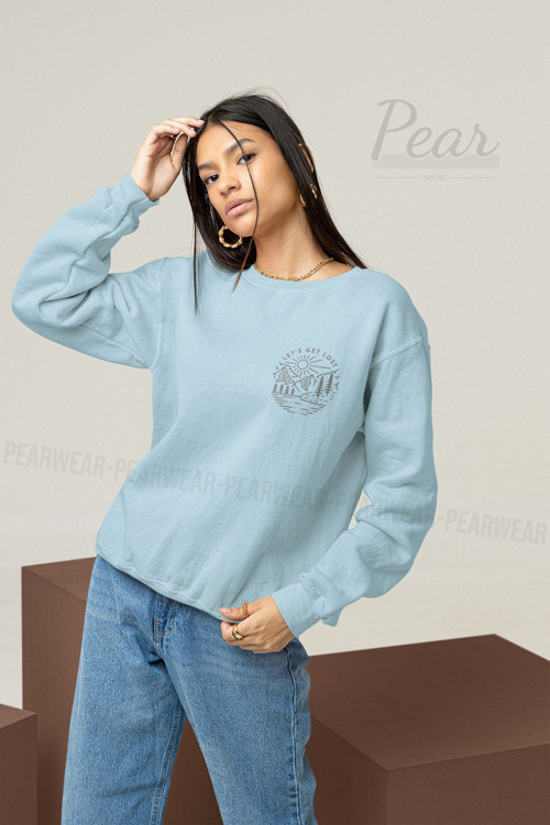 Lost Baskılı Kadın Oversize Sweatshirt