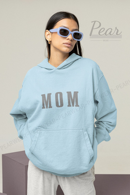 Mom Baskılı Kadın 3 İplik Şardonlu Oversize Kapüşonlu Anne Sweatshirt