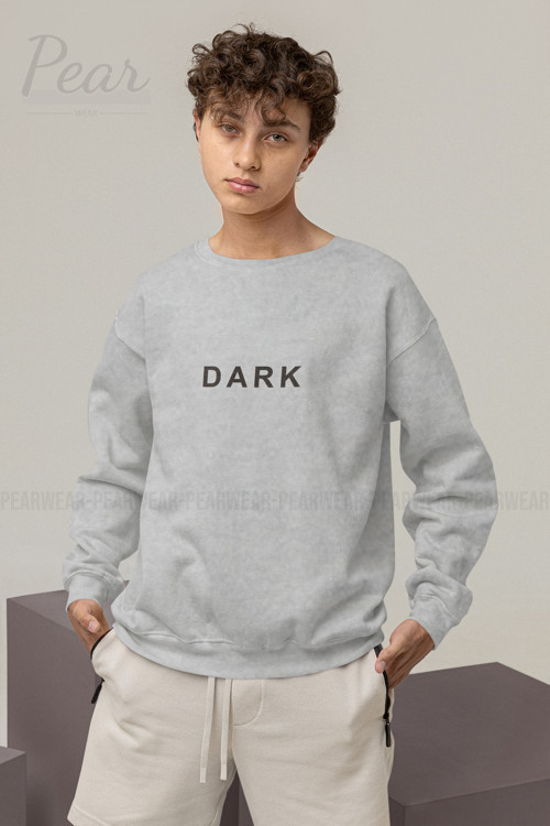 Dark Baskılı Erkek Oversize Sweatshirt
