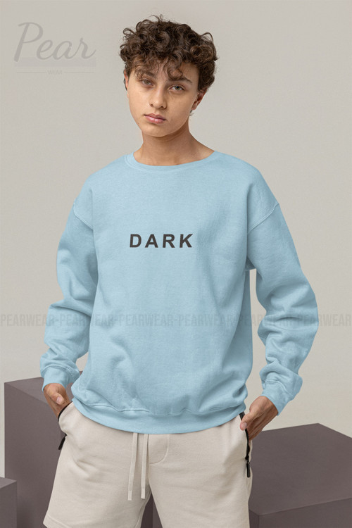 Dark Baskılı Erkek Oversize Sweatshirt